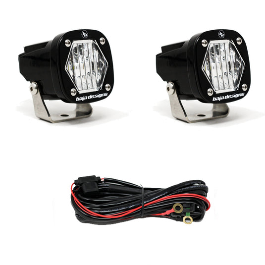 S1 Black LED Auxiliary Light Pod Pair-Universal